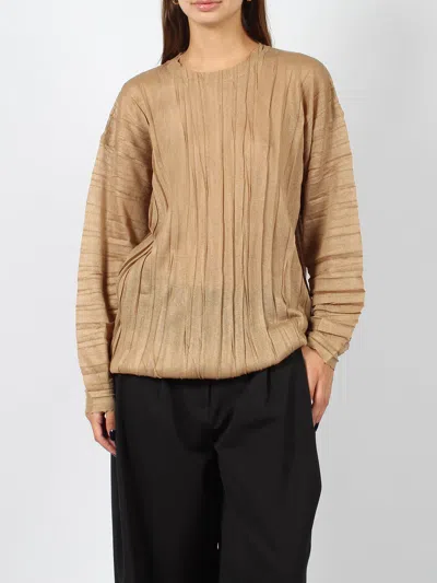 Atomo Factory Semi-sheer Pleated Top