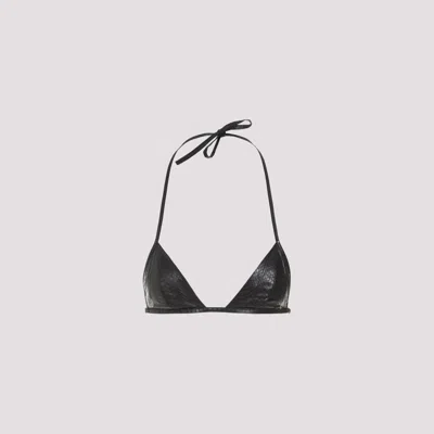 Rick Owens Snake Print Leather Triangle Bra