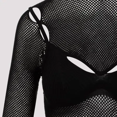 Off-white Net Arrow Bralette Black Viscose Top