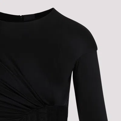 Givenchy Draped Top In Jersey And 4g Lace