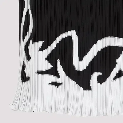 Lanvin Sleeveless Pleated Abstract Pattern Top
