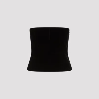 Tom Ford Velvet Strapless Top Fitted Silhouette In Black