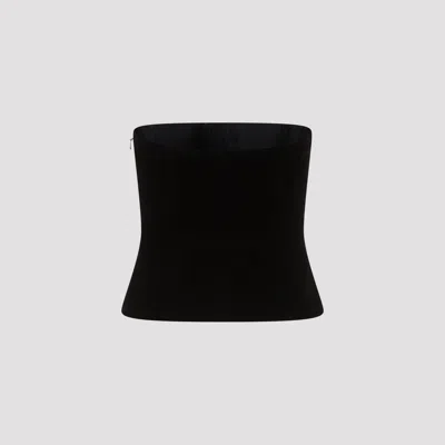 Tom Ford Velvet Strapless Top Fitted Silhouette In Black