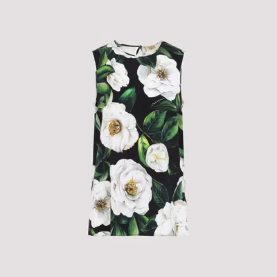Dolce & Gabbana Black Floral Silk Top