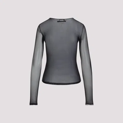 Jean Paul Gaultier Top The Sequin In Tulle Nero Donna In Black