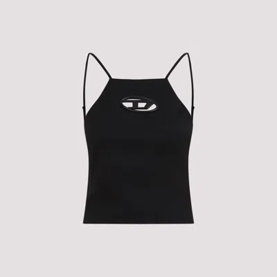 Diesel Women Black Stretch Polyester Blend T-wilight Top