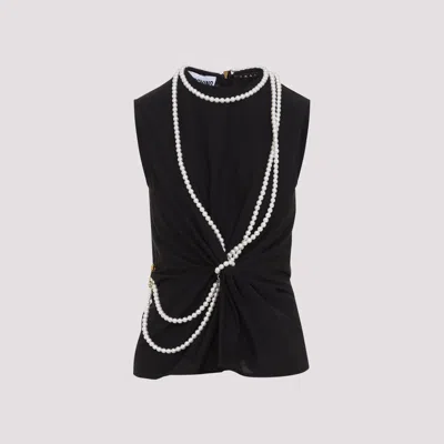 Moschino Flared Hem Knot Detailing Pearl Embellishments
