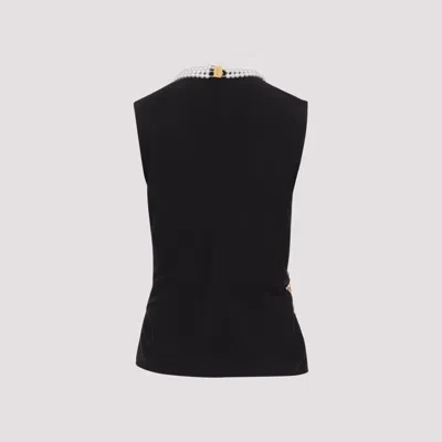 Moschino Flared Hem Knot Detailing Pearl Embellishments