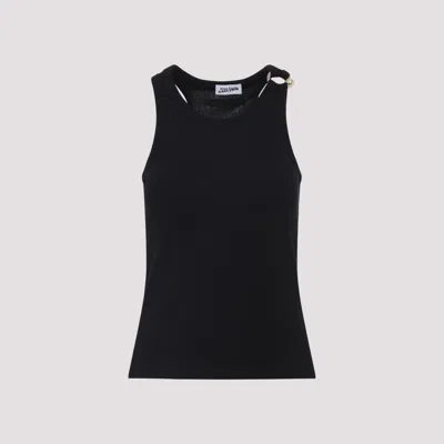 Jean Paul Gaultier Tank Top With Gold-tone Hardware And Ribbed Texture