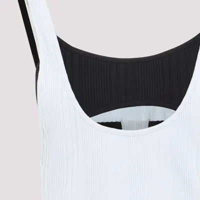 Attico Light Blue Flat Ribbed Tank Top