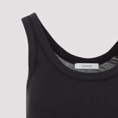 Lemaire Ribbed Tank Top In Black
