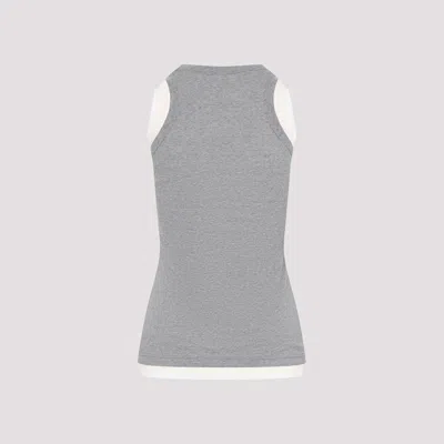 Jil Sander Kit Grey Cotton Tank Top
