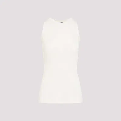 Jil Sander Kit Grey Cotton Tank Top