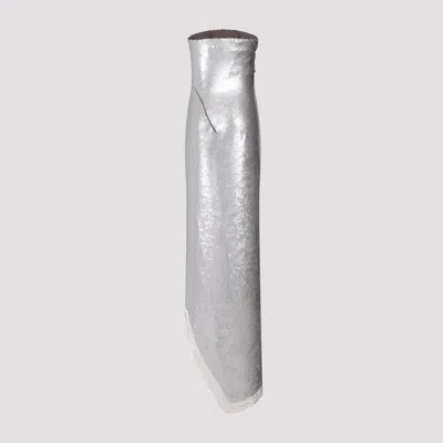 Rick Owens Grey Dust Pearl Sequinned Long Top