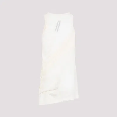 Rick Owens Draped Cotton Sleeveless Top In Neutral Palette