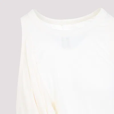 Rick Owens Draped Cotton Sleeveless Top In Neutral Palette