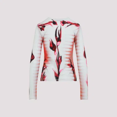 Jean Paul Gaultier Flower Body Morphing Mariniere Print Top