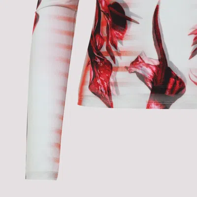 Jean Paul Gaultier Flower Body Morphing Mariniere Print Top
