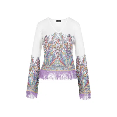 Etro Fringed Knitted Top