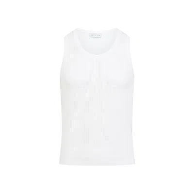 Dries Van Noten Sleeveless Textured Top With Clean Silhouette