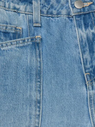 L Agence Cody Cropped Barrel-leg Jean In Blue