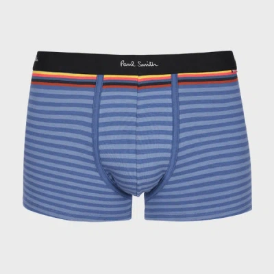 Paul Smith Striped Elasticated Boxer In Blue
