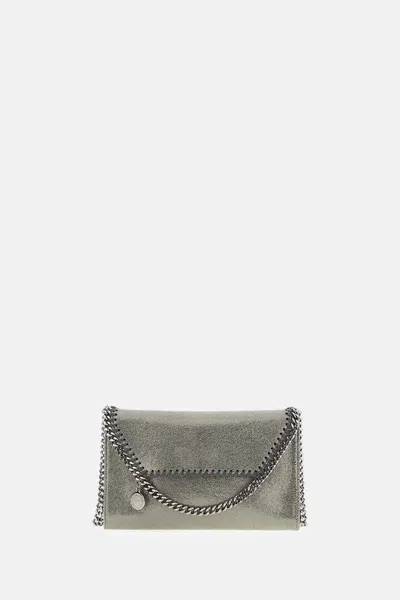 Stella Mccartney Falabella Metallic Crossbody Bag With Chain-link Shoulder Strap And Metallic Effect In Ecoleather Wo