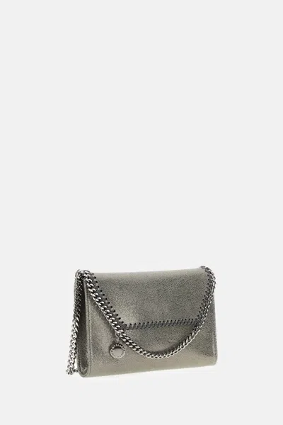 Stella Mccartney Falabella Metallic Crossbody Bag With Chain-link Shoulder Strap And Metallic Effect In Ecoleather Wo