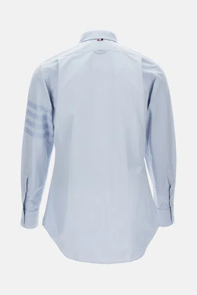 Thom Browne Straight Fit Cotton Oxford Button-down Shirt In Blue