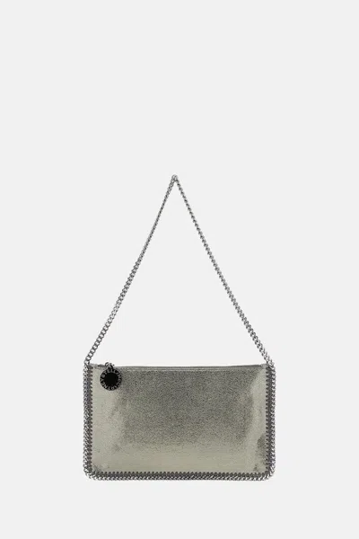 Stella Mccartney Falabella Pochette Bag In Silver