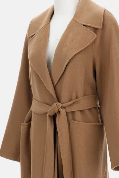 S Max Mara Doris Virgin Wool Coat In Brown