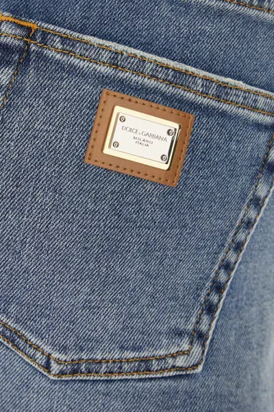 Dolce & Gabbana Denim Shorts With Back Pockets And Belt Loops In Blue
