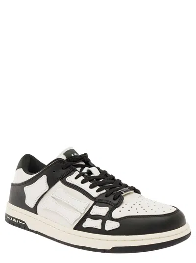 Amiri Multicolor Leather And Fabric Bandana Denim Skel Sneakers