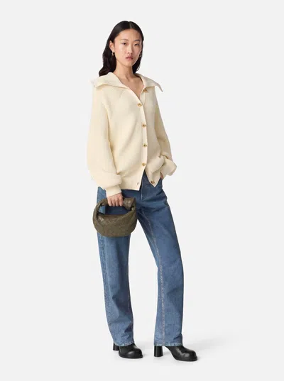 Bottega Veneta 'jodie' Green Mini Handbag With Knot Detail And Intrecciato Motif In Leather Woman
