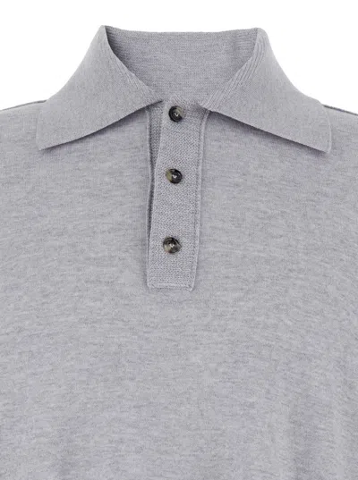 Bottega Veneta Light Grey Melange T-shirt In Gray