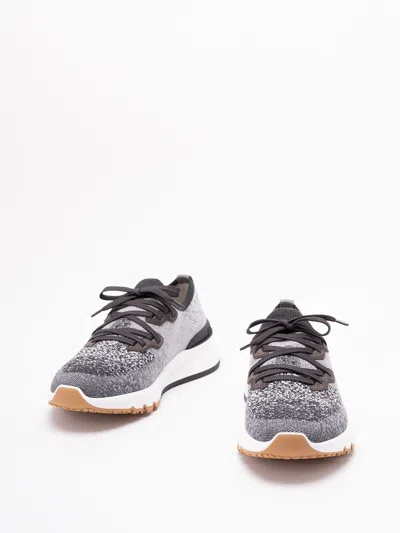 Brunello Cucinelli Knit Sneakers In Black