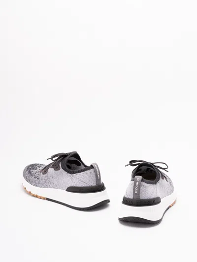 Brunello Cucinelli Knit Sneakers In Black