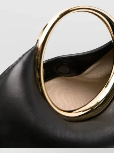 Jacquemus The Calino Small Leather Clutch In Black