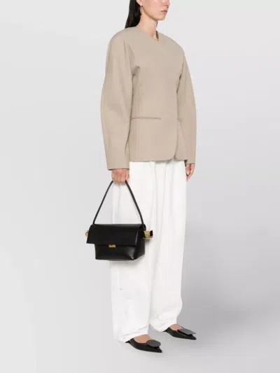 Jacquemus Le Rond Carre Leather Shoulder Bag