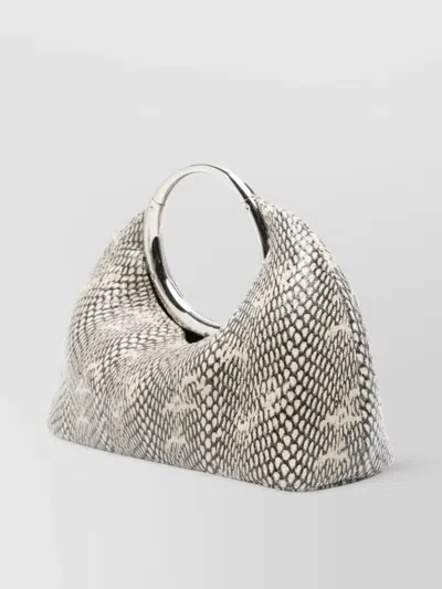 Jacquemus Small Calino Snake-embossed Leather Top Handle Bag