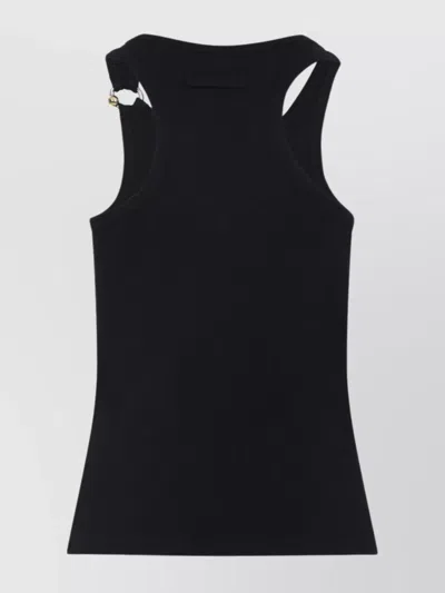 Jean Paul Gaultier Tank Top With Piercing In Black