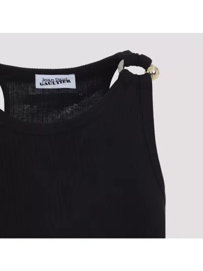Jean Paul Gaultier Tank Top With Piercing In Black
