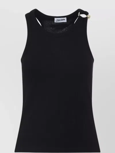 Jean Paul Gaultier Tank Top With Piercing In Black