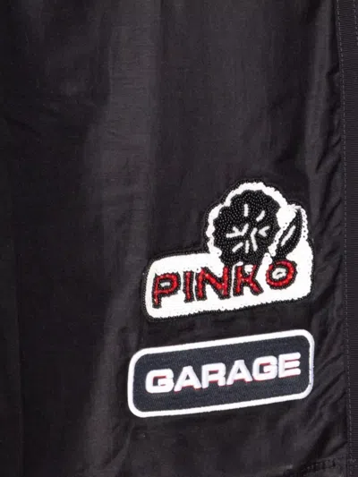 Pinko Bermuda Shorts With Back Pocket And Elasticized Waist In Black