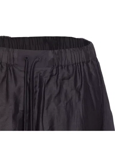 Pinko Bermuda Shorts With Back Pocket And Elasticized Waist In Black