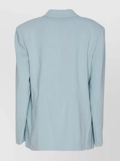 Pinko Cady Single-breasted Jacket In Blue