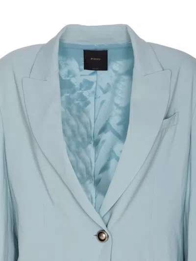 Pinko Cady Single-breasted Jacket In Blue