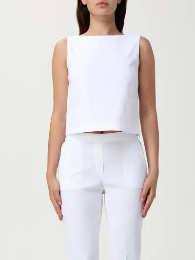 Theory Boat Neck Sleeveless Shell In White