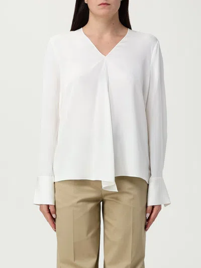 Theory Silk Georgette Blouse In White