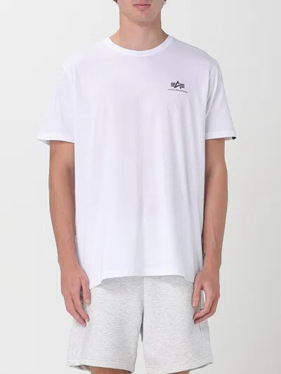 Alpha Industries White Logo T-shirt In White